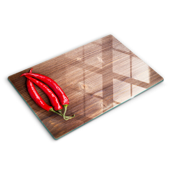 Deska do kuchni Papryki chili na drewnie