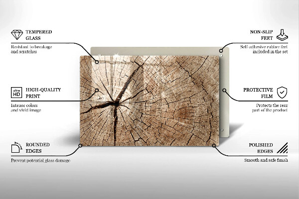 Deska do kuchni Przekrój drzewa