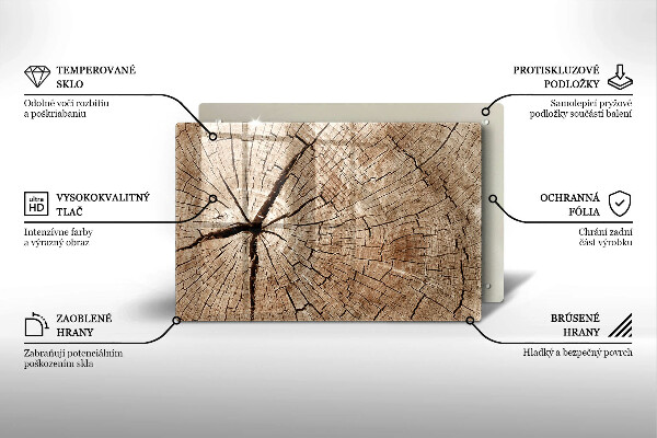 Deska do kuchni Przekrój drzewa