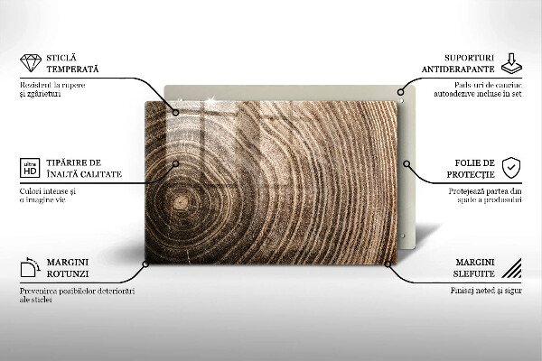 Deska do kuchni Słoje drzewa drewno