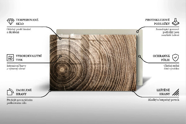 Deska do kuchni Słoje drzewa drewno