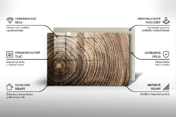 Deska do kuchni Słoje drzewa drewno