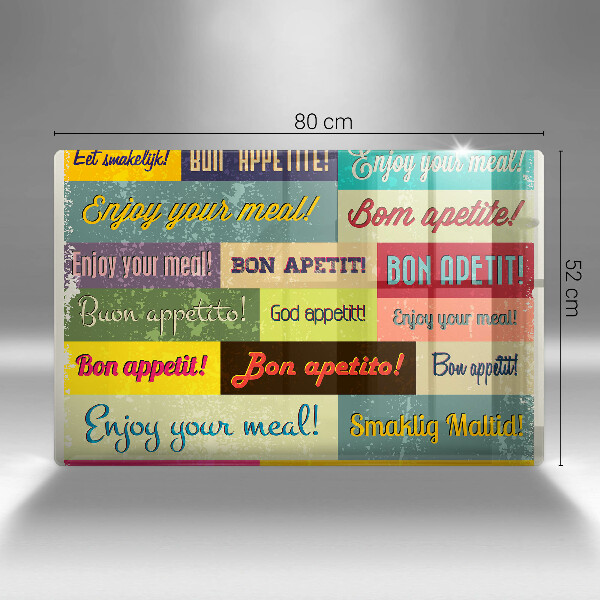 Deska do kuchni Napisy Smacznego języki