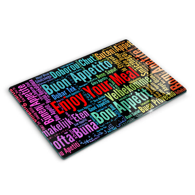 Deska do kuchni Napisy Smacznego języki