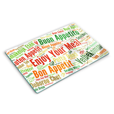 Deska do kuchni Napisy Smacznego języki