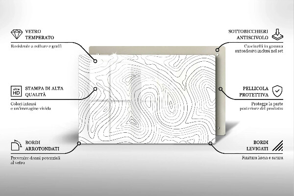 Deska do kuchni Abstrakcja kształty