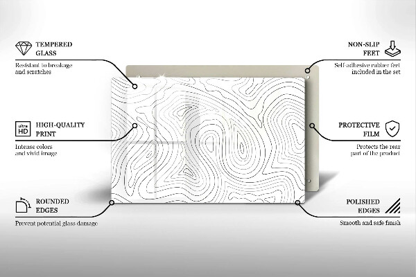 Deska do kuchni Abstrakcja kształty