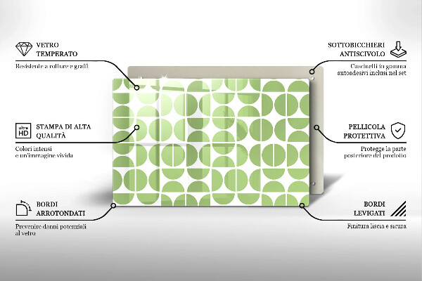 Deska do kuchni Wzór boho kształty