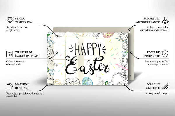 Deska do kuchni Napis Happy Easter