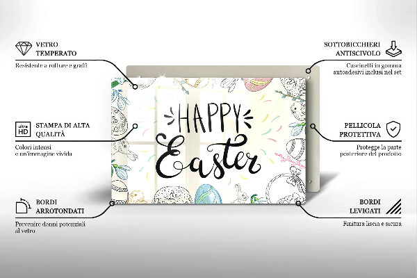 Deska do kuchni Napis Happy Easter