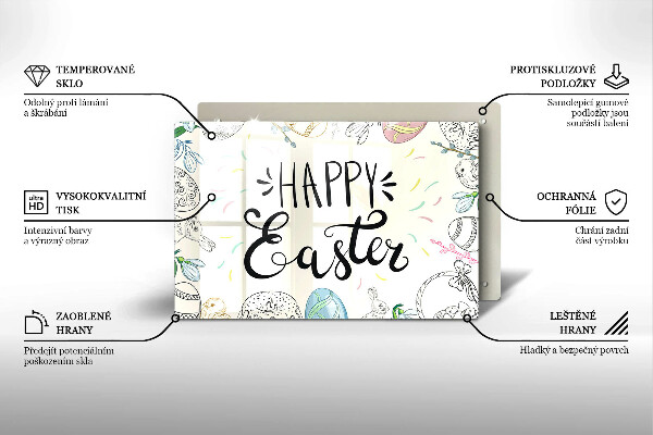 Deska do kuchni Napis Happy Easter