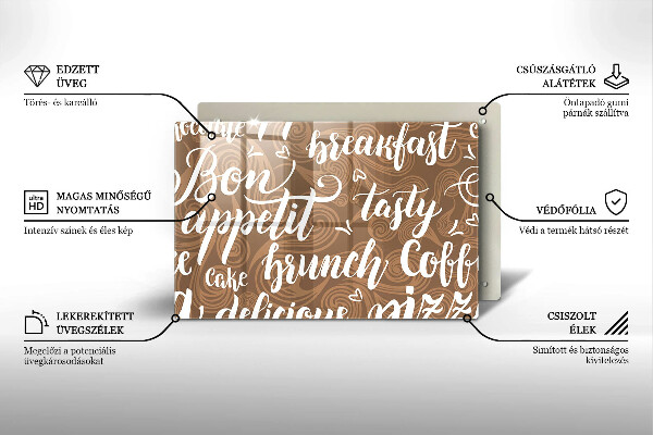 Deska do kuchni Napisy Bon appetit