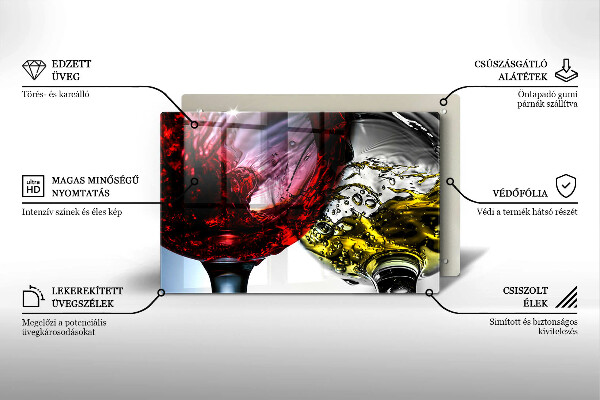 Deska do kuchni Kieliszki wina