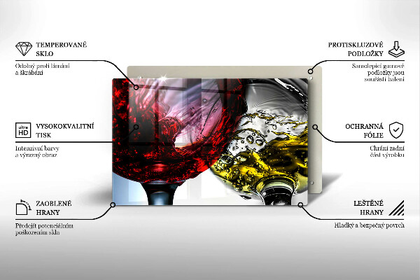 Deska do kuchni Kieliszki wina