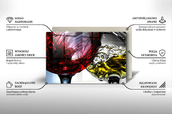Deska do kuchni Kieliszki wina