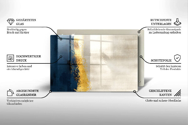 Deska do kuchni Abstrakcja złoto