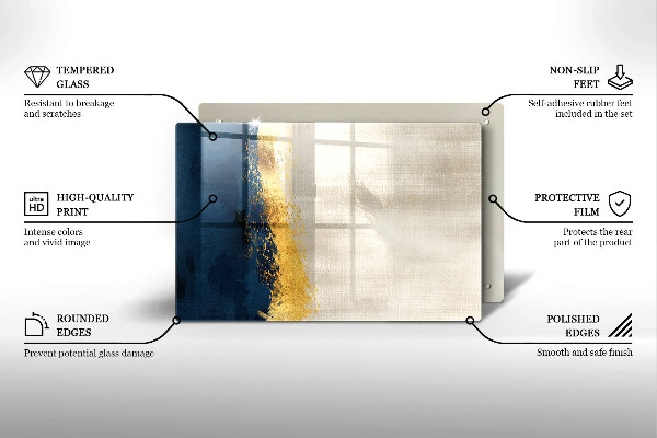 Deska do kuchni Abstrakcja złoto