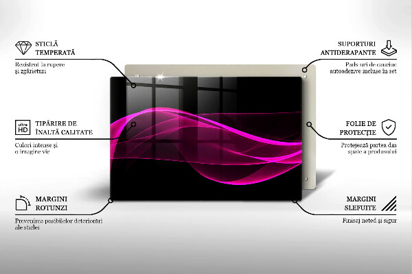 Deska do kuchni Różowa abstrakcja