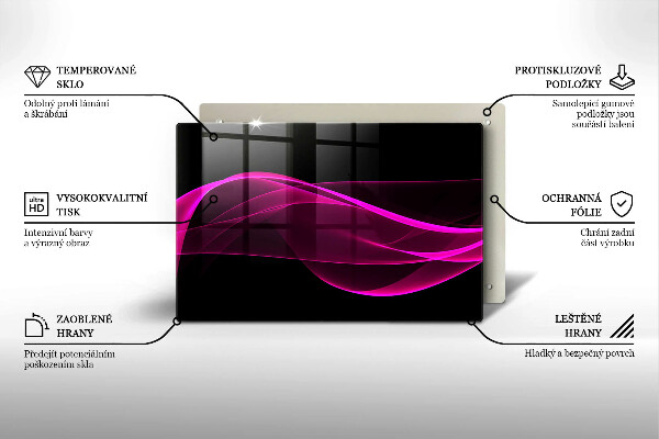 Deska do kuchni Różowa abstrakcja