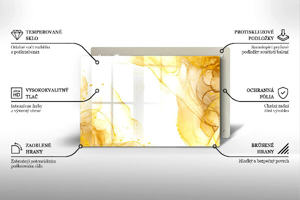 Deska do kuchni Złota abstrakcja