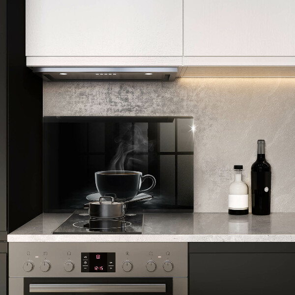 Deska do kuchni Gorąca filiżanka kawy