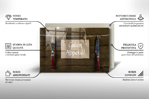 Deska do kuchni Deski napis Guten Appetit