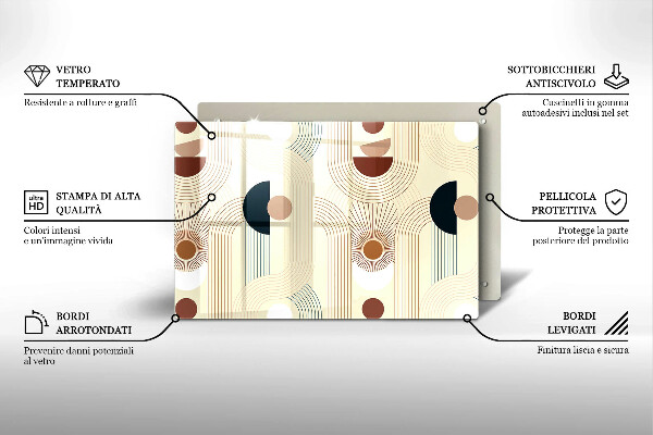 Deska do kuchni Geometria boho kształty