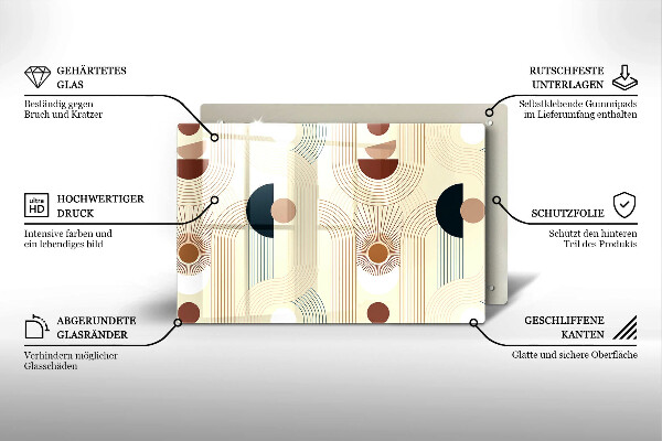 Deska do kuchni Geometria boho kształty