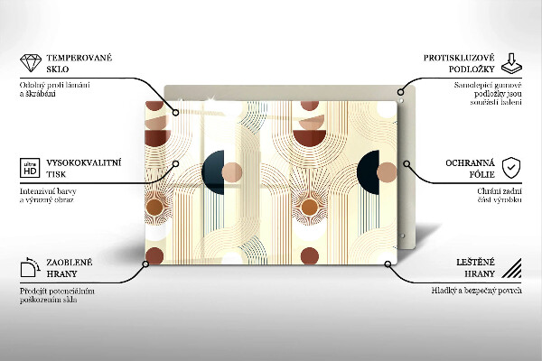 Deska do kuchni Geometria boho kształty