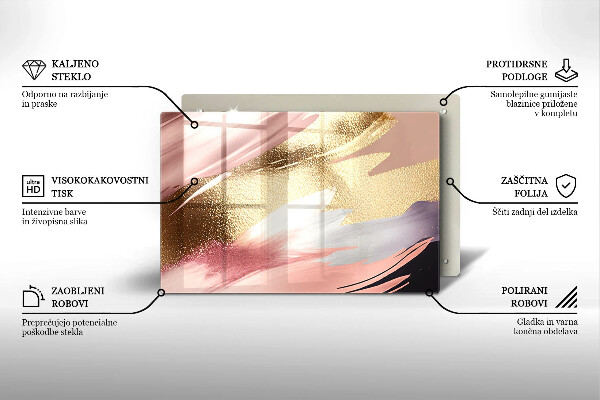 Szklana deska do kuchni Pastelowe plamy