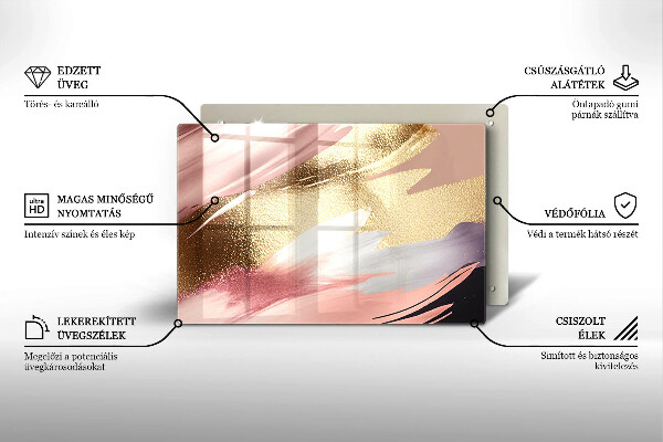 Szklana deska do kuchni Pastelowe plamy