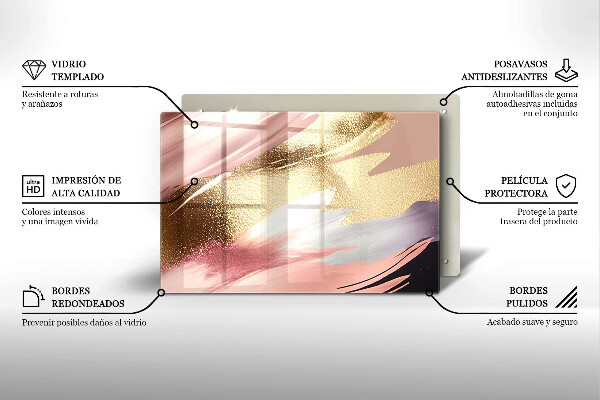 Szklana deska do kuchni Pastelowe plamy