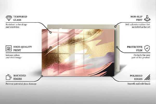 Szklana deska do kuchni Pastelowe plamy