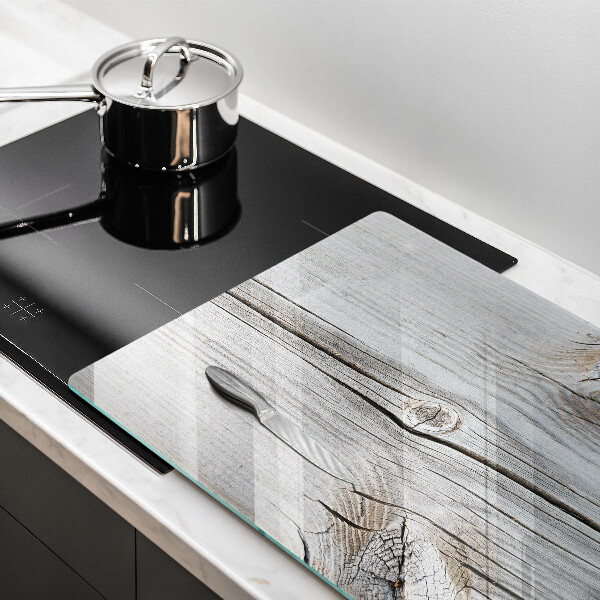 Szklana deska do kuchni Jasna struktura drewna