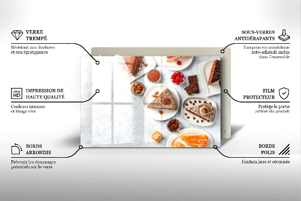 Szklana deska do kuchni Słodkości ciasta
