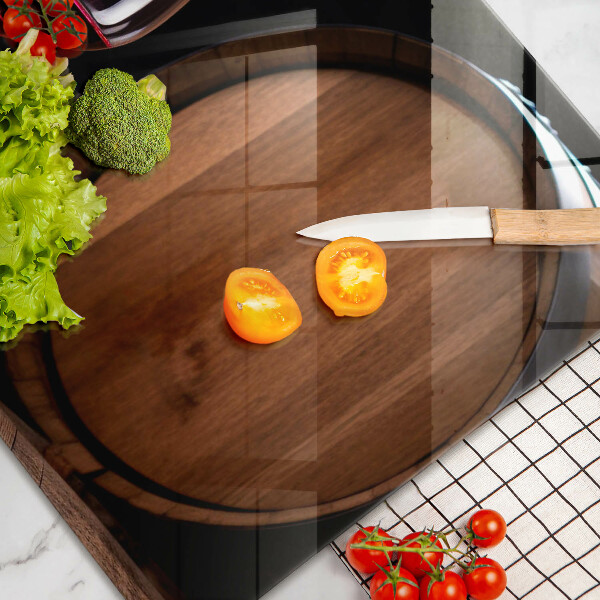 Szklana deska do kuchni Beczka wina kieliszek