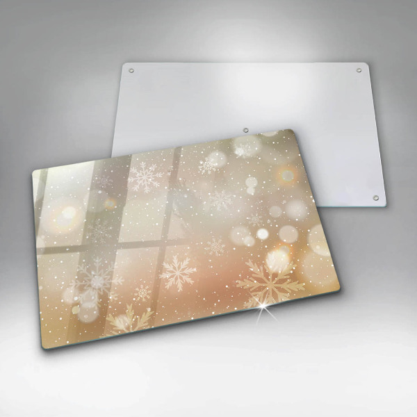 Szklana deska do kuchni Płatki śniegu