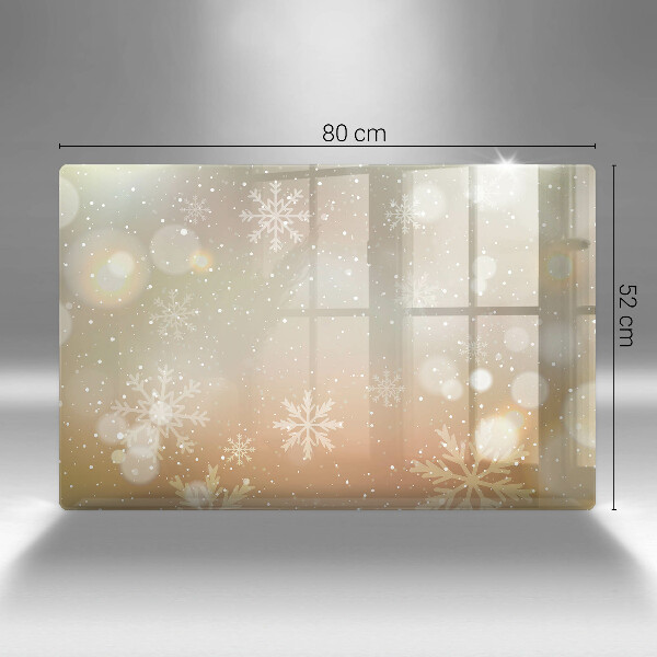 Szklana deska do kuchni Płatki śniegu
