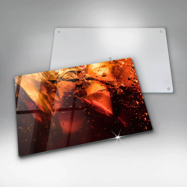 Szklana deska do kuchni Napój cola z lodem