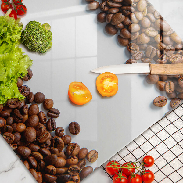 Szklana deska do kuchni Kawa ziarna