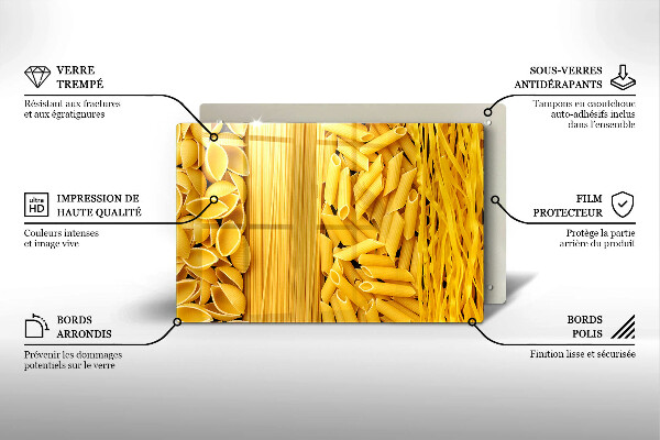 Szklana deska do kuchni Makaron