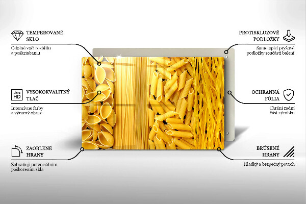 Szklana deska do kuchni Makaron