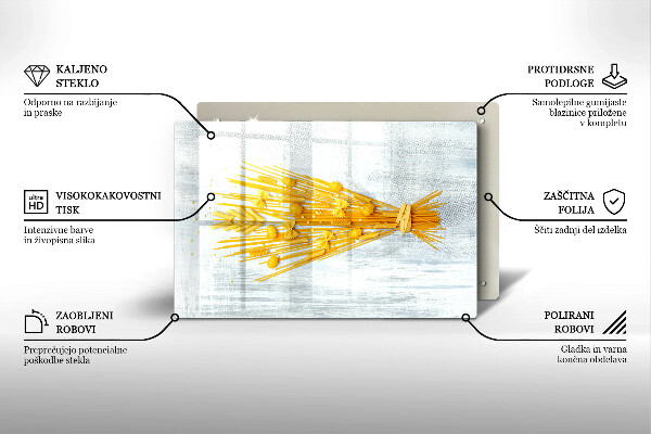 Szklana deska do kuchni Makaron
