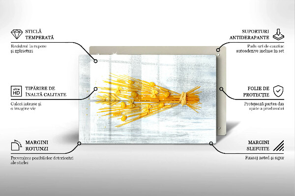 Szklana deska do kuchni Makaron