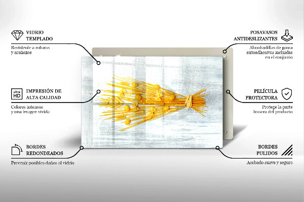 Szklana deska do kuchni Makaron