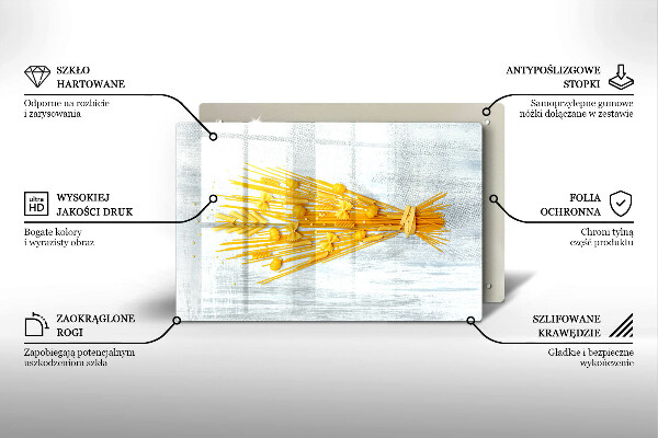 Szklana deska do kuchni Makaron