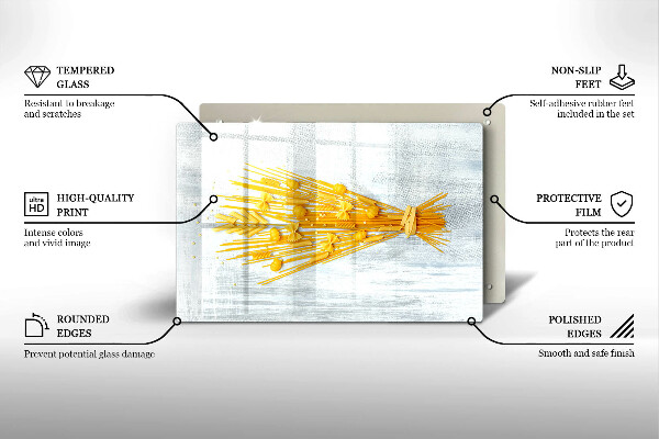Szklana deska do kuchni Makaron