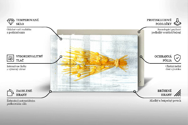 Szklana deska do kuchni Makaron