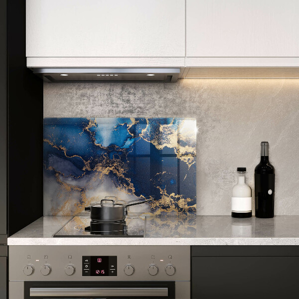 Szklana deska do kuchni Marmurowa abstrakcja