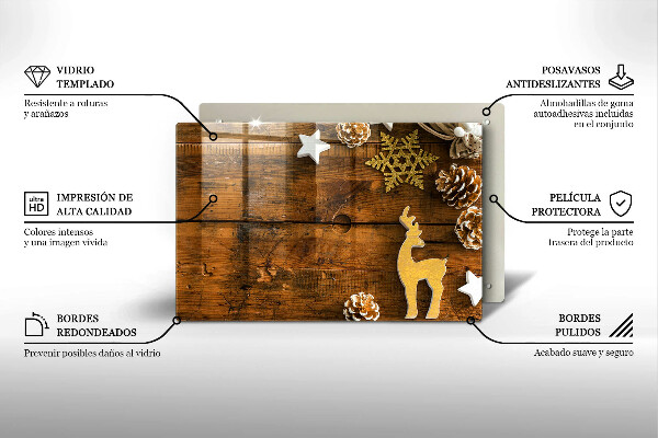 Szklana deska do kuchni Ozdoby świąteczne